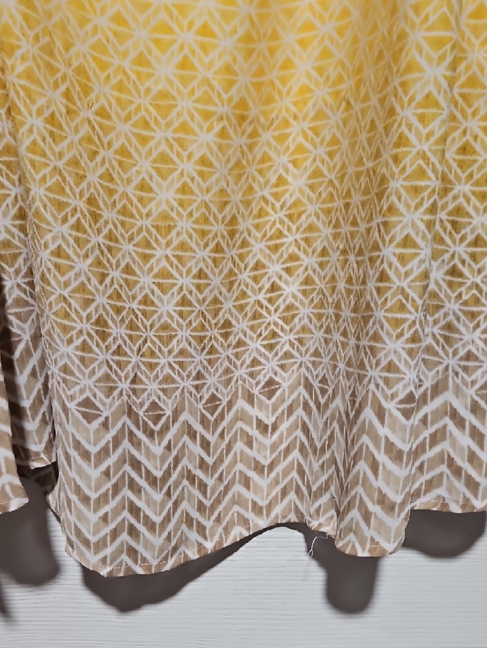 Catherines Yellow Cold-Shoulder Ruffle Blouse - Picture 5 of 6